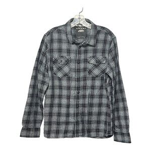 Vans Off The Wall Classic Fit Flannel Casual Plaid Long Sleeve Button Up Shirt